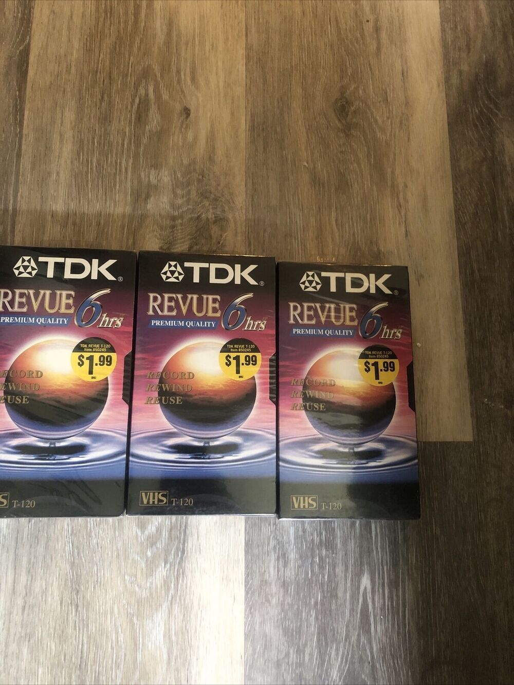 3 TDK VHS T-120 Blank VHS Videocassette Tapes New Sealed